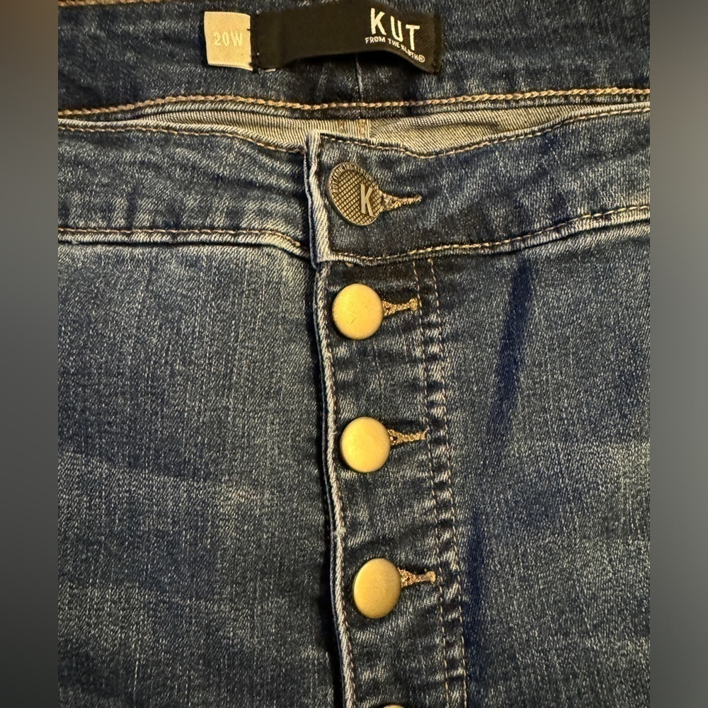 KUT FROM THE KLOTH Donna High Rise Button Fly Fab Ab Ankle Skinny Jeans 20W - Picture 4 of 7